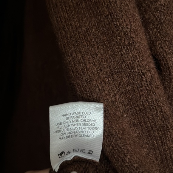 Revolve L'Academie NTW Mara Cardigan Chocolate Sweater Brown Size Small - Picture 12 of 12